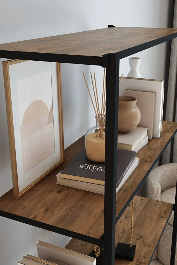 5 raflı metal Kitaplık – Çok Amaçlı